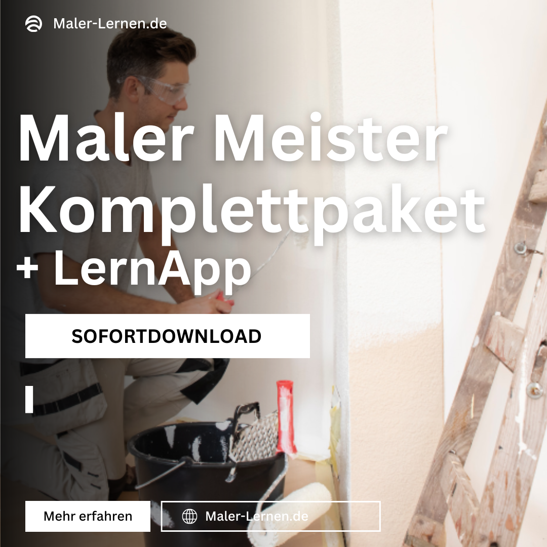 Maler-Meisterpaket 2026 – Lern- & Prüfungspaket + App Zugang 🖌️